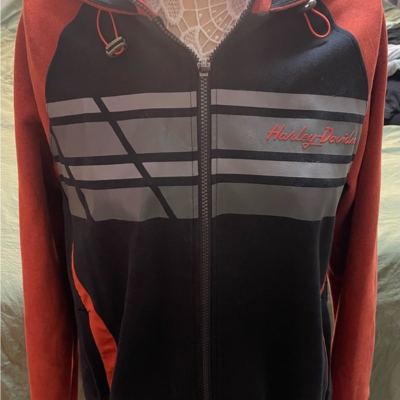 Harley-Davidson Black and Orange Jacket - Picture 2 of 13